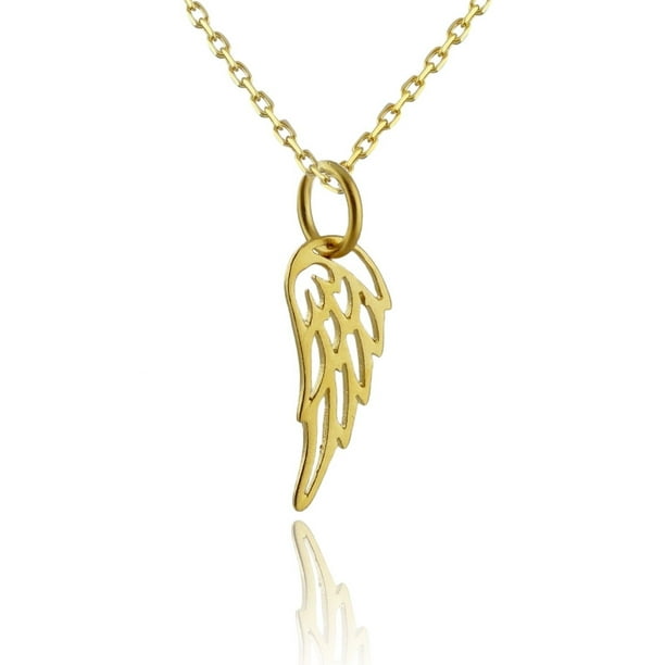 Simply Silver or Gold Plated 3 Layers Angel Wing Charm Chain Pendant Necklace Simply Silver or Gold Plated 3 Layers Angel Wing Charm Chain Pendant Necklace